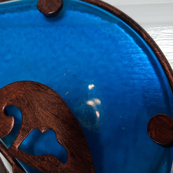 Bird Garden Bell Suncatcher Blue Feather Outdoor Garden Yard Art Accent **As Is* - Picture 3 of 9